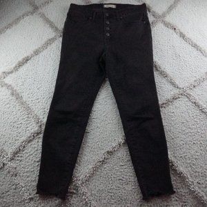 Madewell Petite 9" Mid-Rise Skinny Jeans size 29P in Berkeley Black